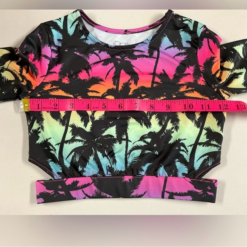 Multicolor Palm Print Kids Rashguard - Picture 3 of 5